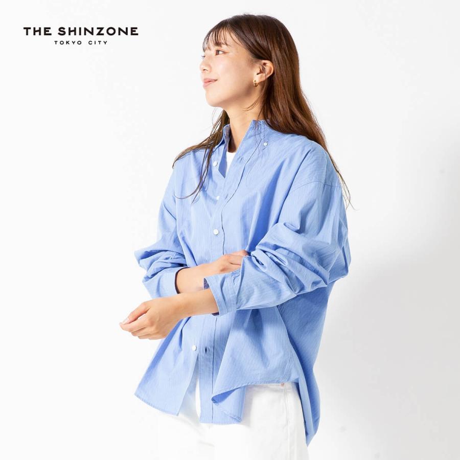 THE SHINZONE ザ シンゾーン ストライプドダディシャツ ウィメンズ 
