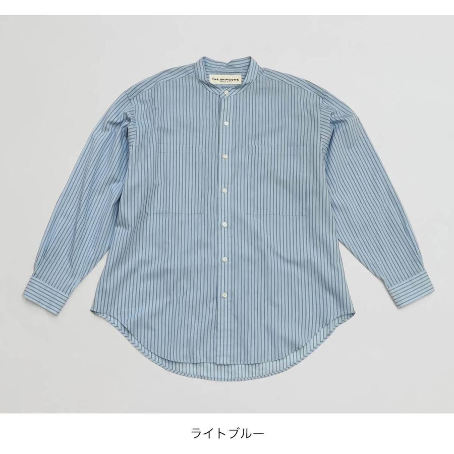 シンゾーン DADDY SHIRT シャツ スタンドカラー オーバーサイズ 人気カラーのキングスブルー》SHINZONE(シンゾーン) DADDYシャツ｜NEWS