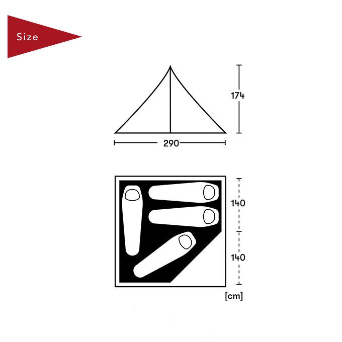 Spatz スパッツ ウィグワム4BTC 282988 テント ティピー型 4人