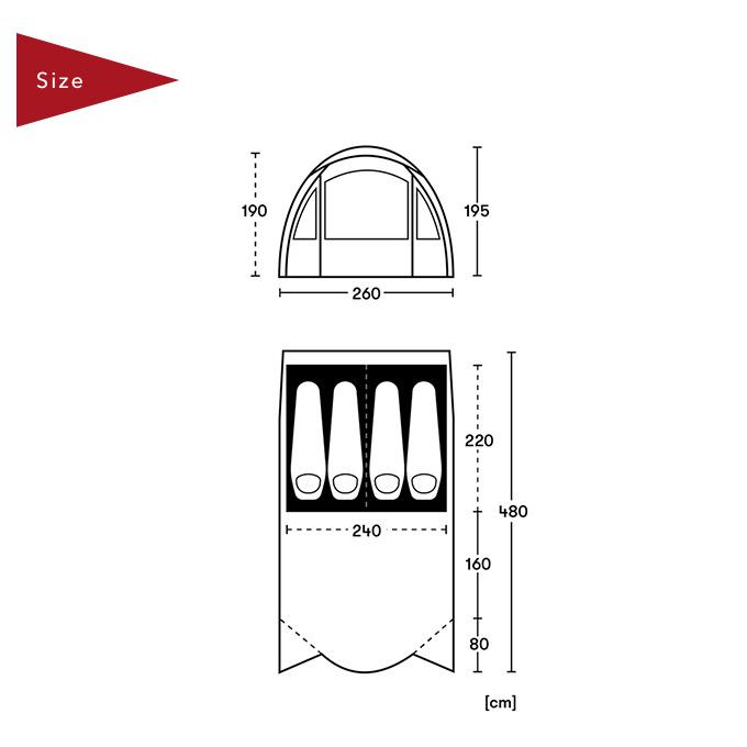 Spatz スパッツ ストーク4BTC 282987 テント ファミリーテント