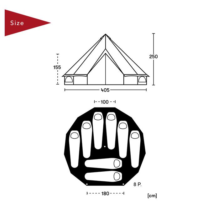 Spatz スパッツ コットンエクスチェンジ 280072 テント 8〜10人用
