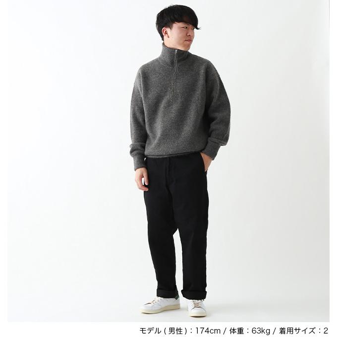 サイドスロープ モンゴリアンヤク ミラノリブハーフジップ