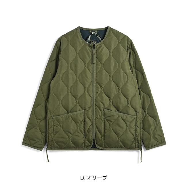 TAION タイオン ミリタリー クルーネックWジップ ダウン