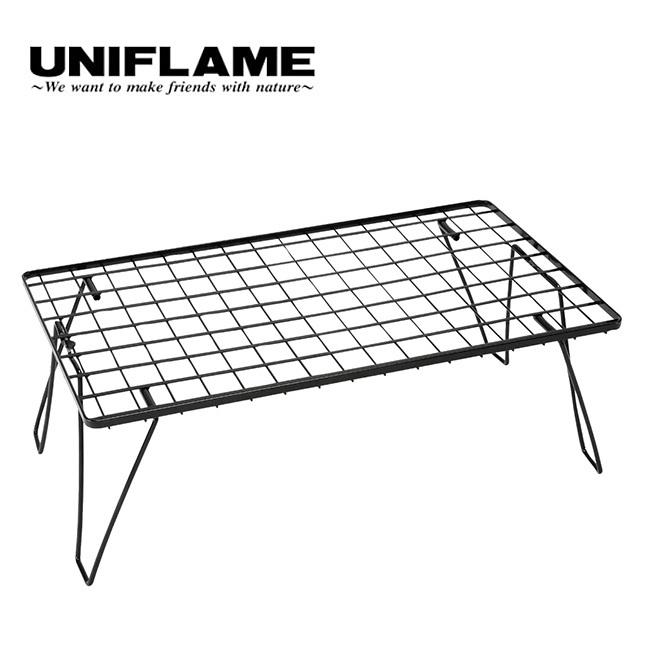 UNIFLAME ユニフレーム フィールドラック ブラック 611616 テーブル ローテーブル 棚 60cm 折りたたみ コンパクト キャンプ アウトドア｜sundaymountain