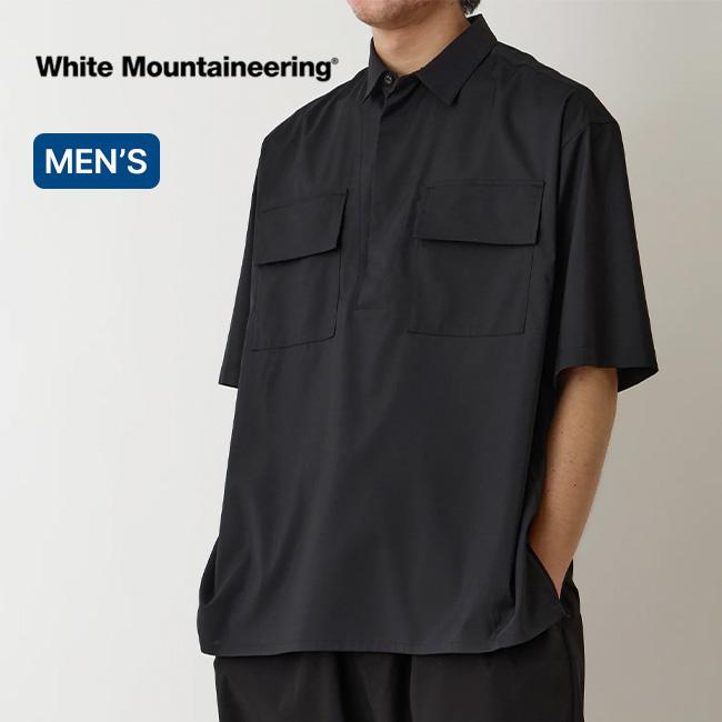 完売品　EFFLORESCENCE ナイロン半袖シャツ ブラックサイズ　M DRY-STUFF】エアリードッツ サッカー半袖シャツ（シャツ／ブラウス