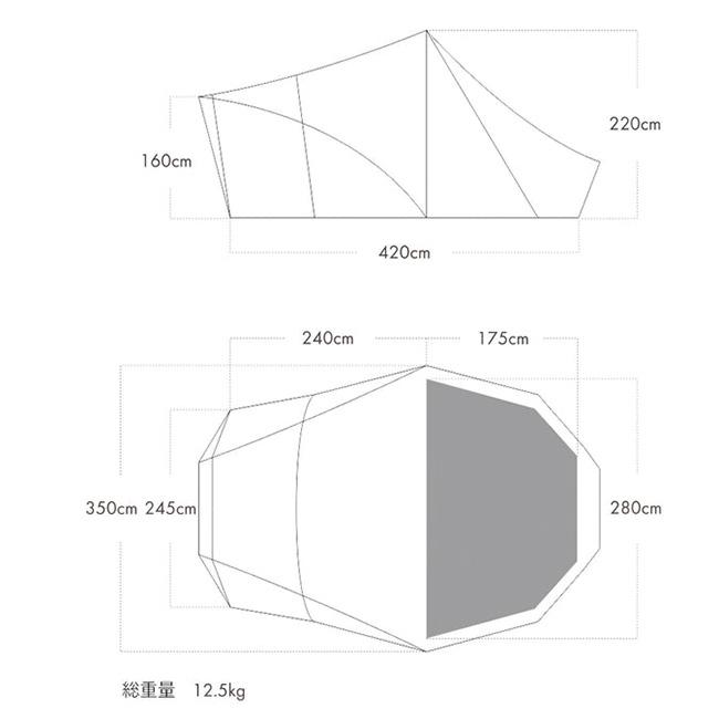 ZANEARTS ゼインアーツ ロロM PS-032 LOLO-M テント ギア 2025 春夏