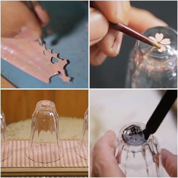 天野漆器 螺鈿ガラス 杯 クリスタル 金桜 石垣 グラス 日本酒 天野漆器 螺鈿ガラス 杯 クリスタル 金桜 石垣 グラス 日本酒