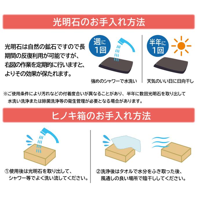 天然温泉鉱石 光明石 医薬部外品 天然ヒノキ造りの専用源泉箱付き セルフ 温泉 リウマチ 神経痛 腰痛 痔 冷え症 肩こり 産前産後の冷え症 疲労回復｜sundaysundries｜09