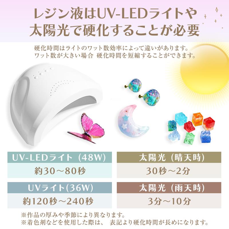 超改良 レジン液 安い 大容量 5本セット 合計500g UVレジン液