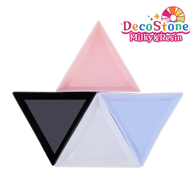 DecoStone デコストーン三角トレイ ミルキーストーン 高分子ストーン