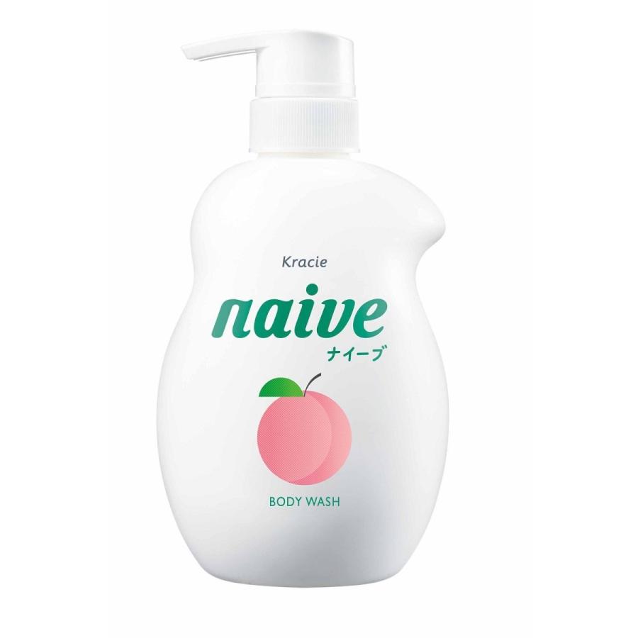 ナイーブ 植物性ボディソープ 桃の葉エキス配合 ポンプ 530ml
