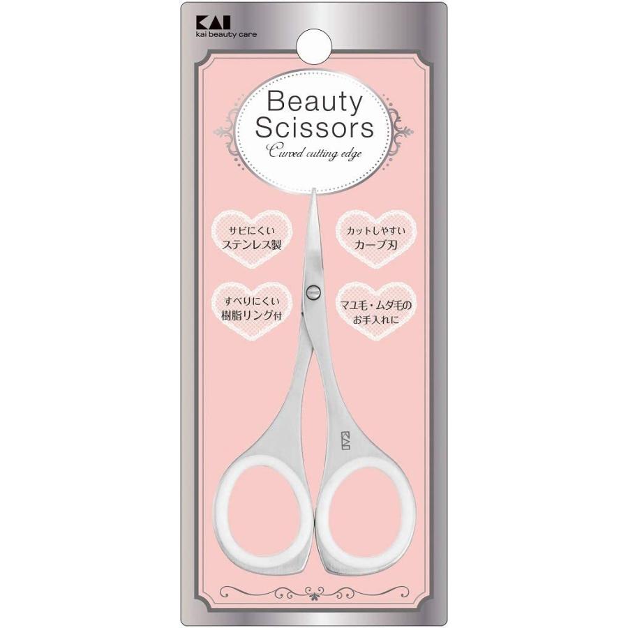 送料無料 貝印 オシャレハサミ 樹脂リング付 迅速な対応で商品をお届け致します