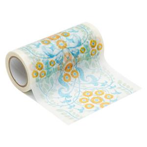 ニトムズ decolfa マスキングテープ 100mm ダマスク グリーン