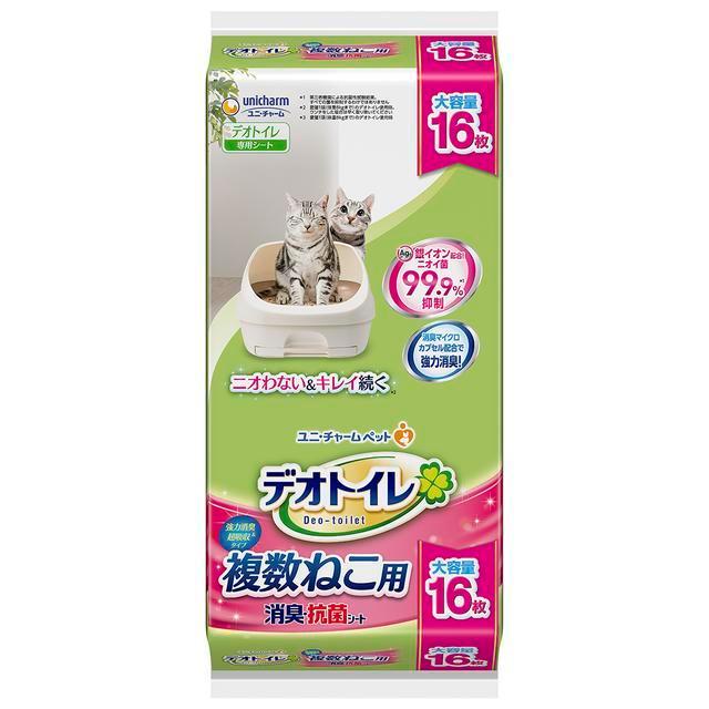 ユニチャーム デオトイレ 複数ねこ用 消臭・抗菌シート 16枚（Yahoo!・サンドラッグe-shop）