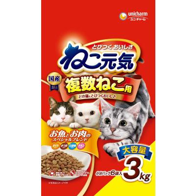 ねこ元気複数ねこ用お魚とお肉のスペシャル 3KG : サンドラッグe