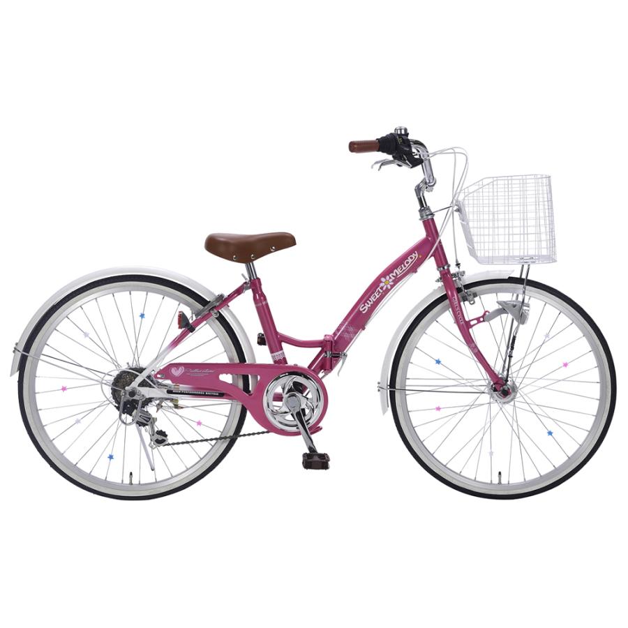 子供用自転車 22インチ 6段変速 オートライト M-802F 【直送品】 返品 