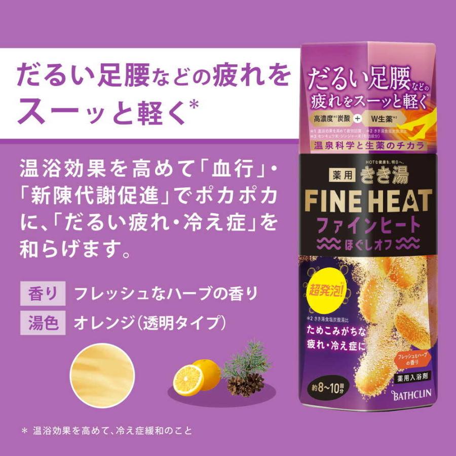 医薬部外品】きき湯 ファインヒート ほぐしオフ 分包 50g : サン