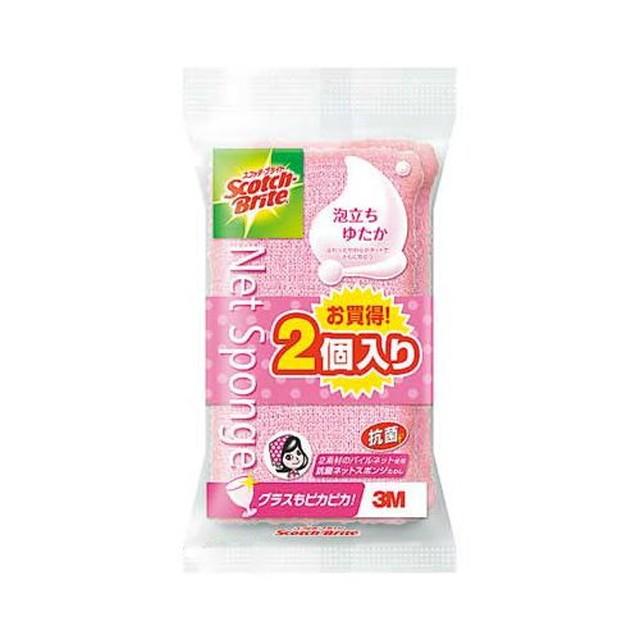 ゆじ　フローレスフィット FR30＋専用スポンジ（2セット） 3M 泡立ちゆたか ネットスポンジ 2P ピンク : サンドラッグe-shop