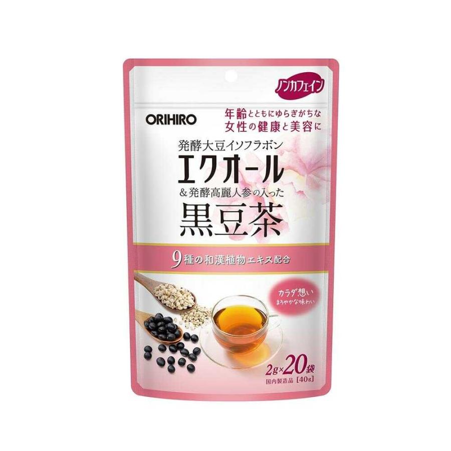 ◇オリヒロ エクオール発酵高麗人参の入った黒豆茶 2gx20袋 : サン