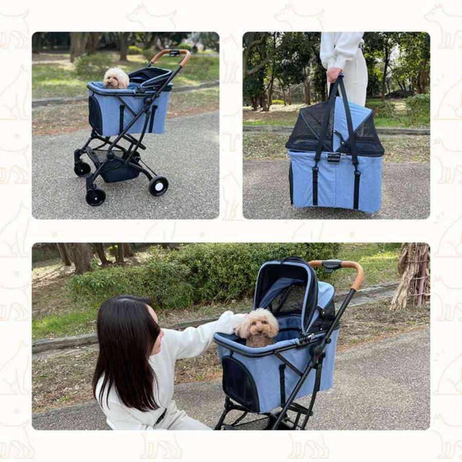 2wayペットカート ブラウン 【直送品】 返品・キャンセル・他商品と