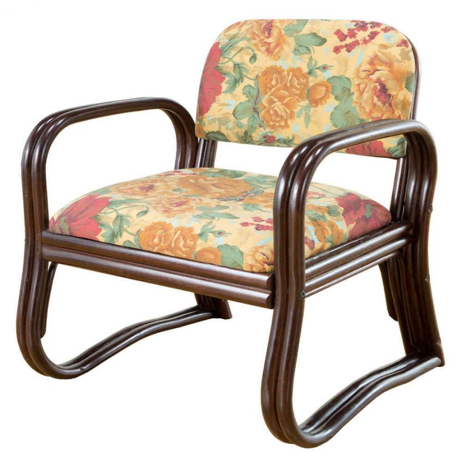 極美品】アンティーク思いやり座椅子 2脚 花柄 エンジェル様 極美品