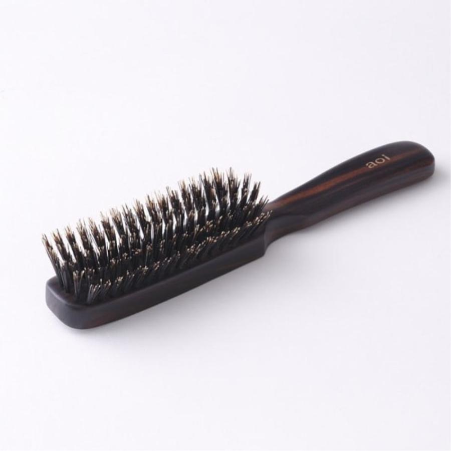 高級黒豚毛ヘアブラシ 6行 HKSB-6 【直送品】 返品・キャンセル・他