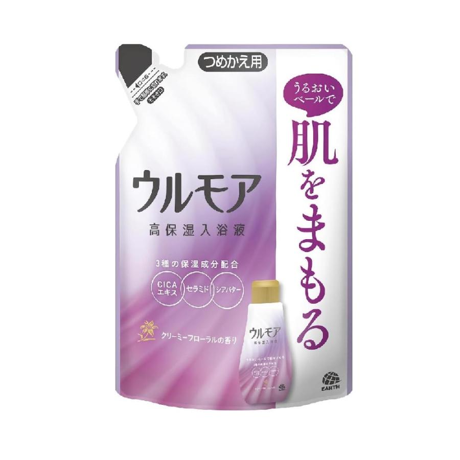 ウルモア　高保湿入浴液　クリーミーローズの香り　詰め替え ウルモア アース製薬 高保湿入浴液 クリーミー フローラル 詰替え