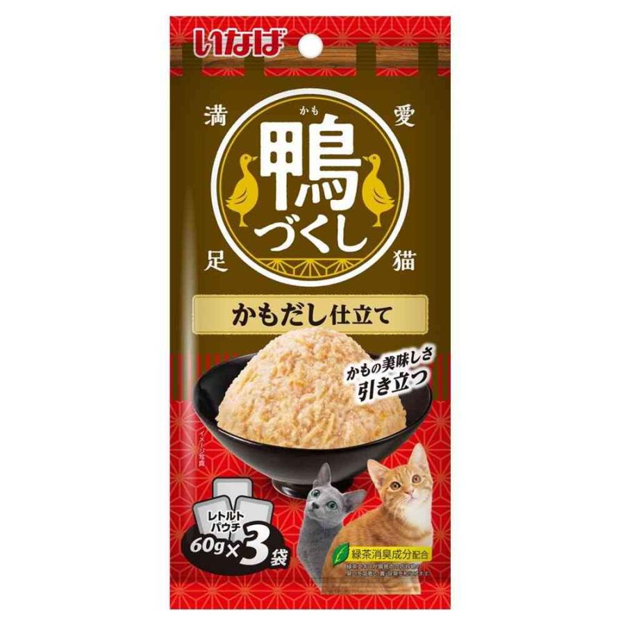 いなばペットフード 鴨づくし かもだし仕立て 60g×3袋 : サンドラッグe