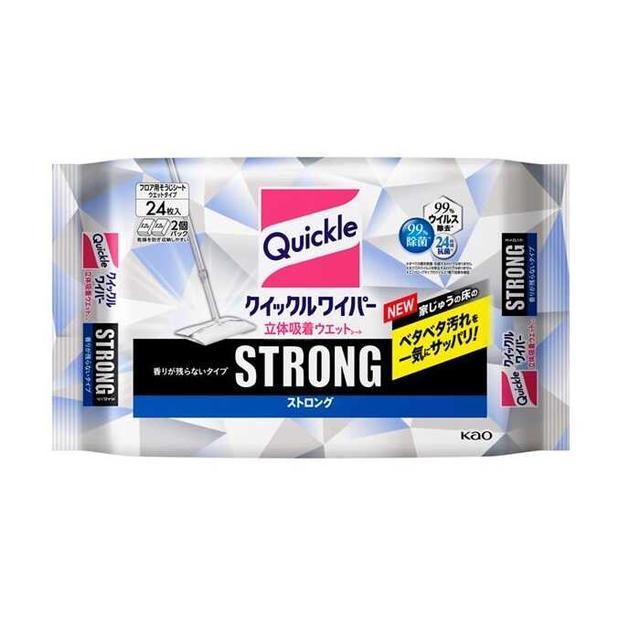 花王 クイックルワイパー 立体吸着ウエットシート ストロング 24枚（Yahoo!・サンドラッグe-shop）