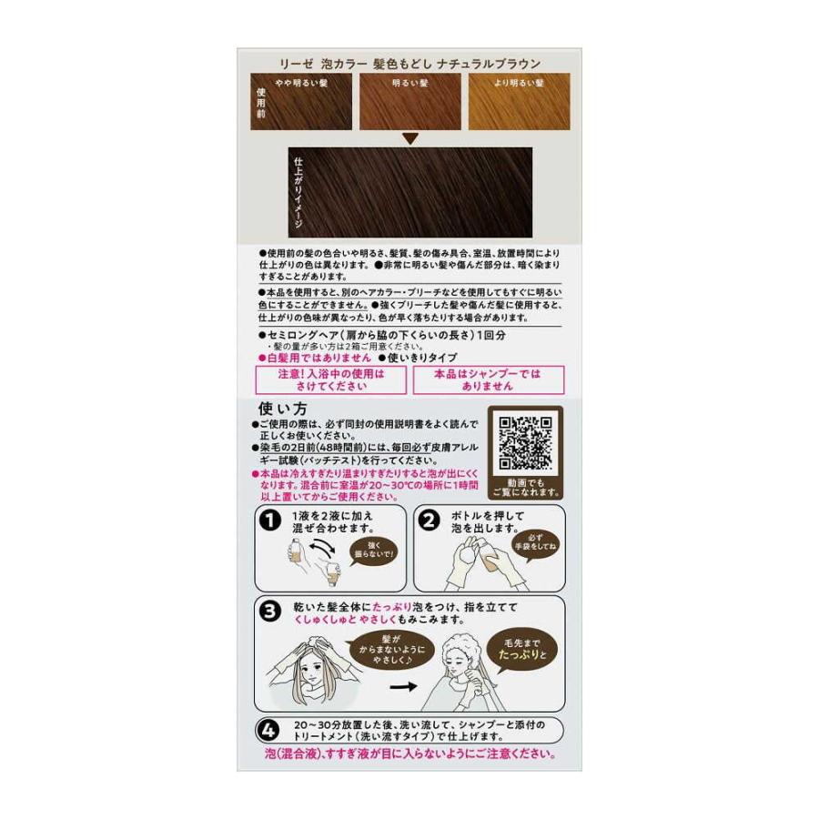 医薬部外品】花王 リーゼ 泡カラー 髪色もどし ナチュラルブラウン