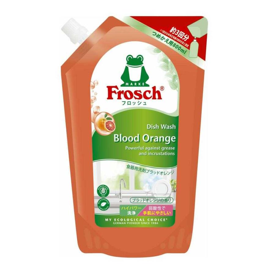 旭化成 フロッシュ 食器用洗剤 ブラッドオレンジ 詰め替え 800ml   【10個セット】（Yahoo!・サンドラッグe-shop）
