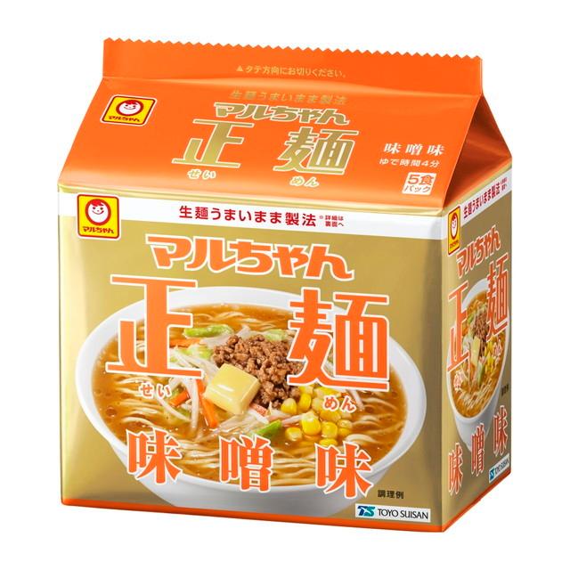 【食品まとめ売り】米5kg・海苔・油・砂糖・調味料・マルちゃん正麺・サバ缶・菓子 マルちゃん ◇マルちゃん 正麺 味噌味 5食入【6個セット】 : サン