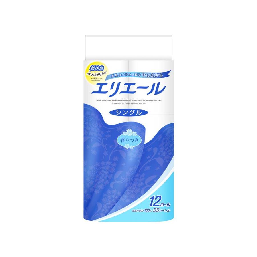 大王製紙 エリエールトイレットティシュー シングル 12ロール【6個セット】（Yahoo!・サンドラッグe-shop）