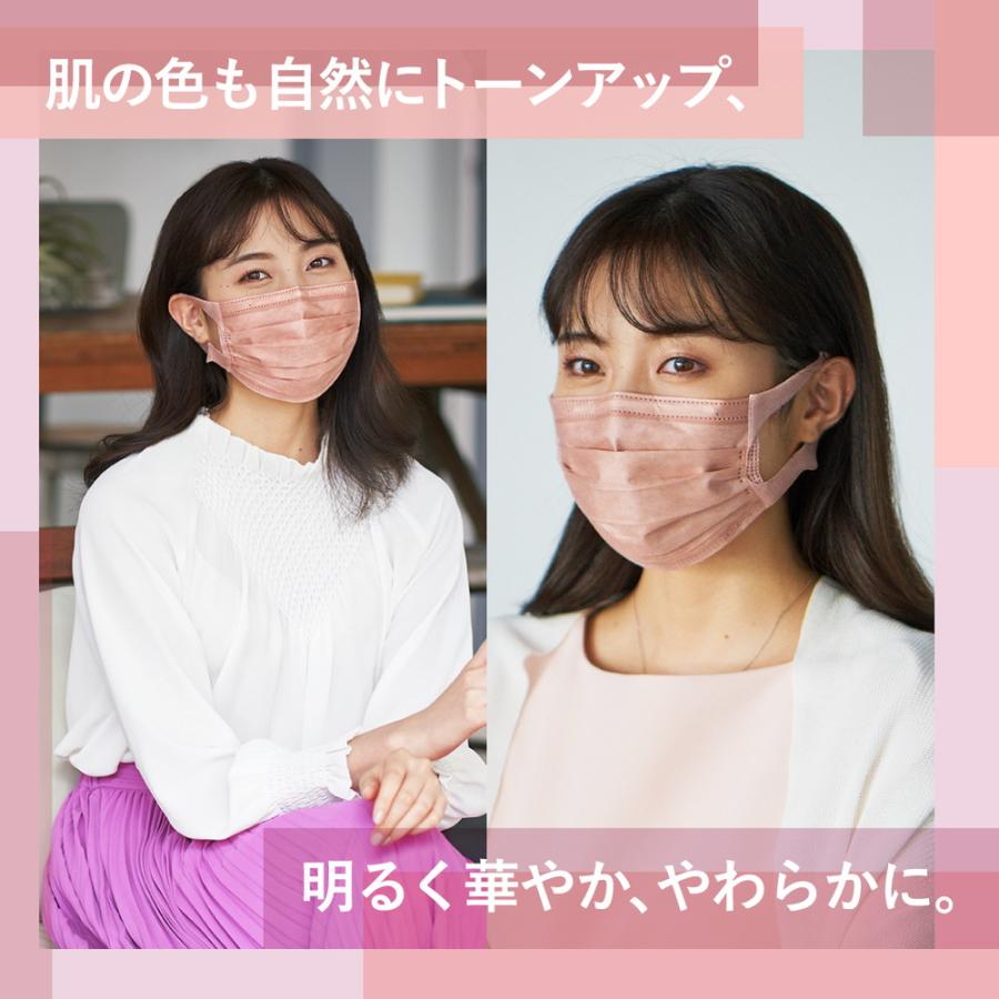 日本製 ハイパーブロックマスク エリカラ ふつう ローズ 30枚入 : サン