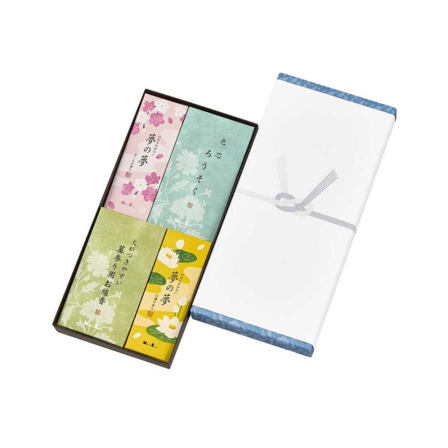 日本香堂 御香セット 1000° 包装品 1箱（夢の夢各種約40g、色芯