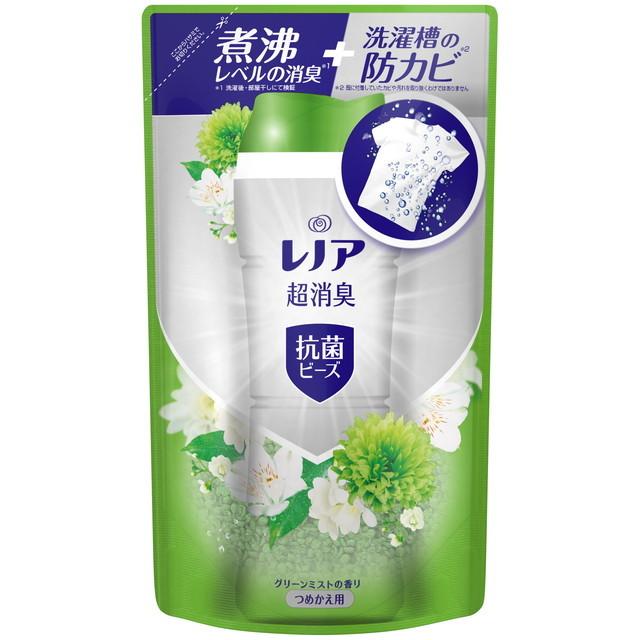 P G 世界の レノア 超消臭抗菌ビーズ 詰め替え用 3個セット 430ml 日本産 グリーンミスト