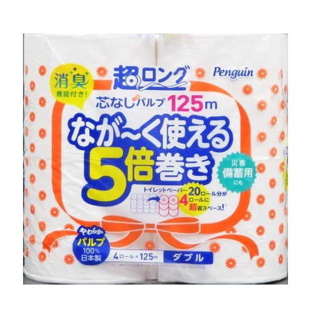 丸富製紙 超ロングパルプ4ロールダブル 107mm×125m（Yahoo!・サンドラッグe-shop）