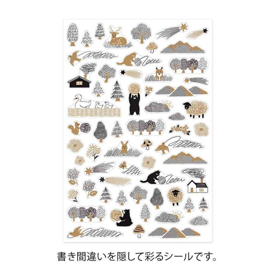 デザインフィル シール ゆるログ 1枚入 カモフラージュ 森柄 1パック