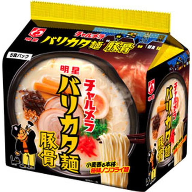 ◆明星 チャルメラ バリカタ麺豚骨 5食入【6個セット】｜sundrugec