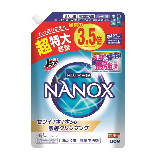 ライオン トップ スーパーNANOX(ナノックス） 詰め替え 超特大 1230g