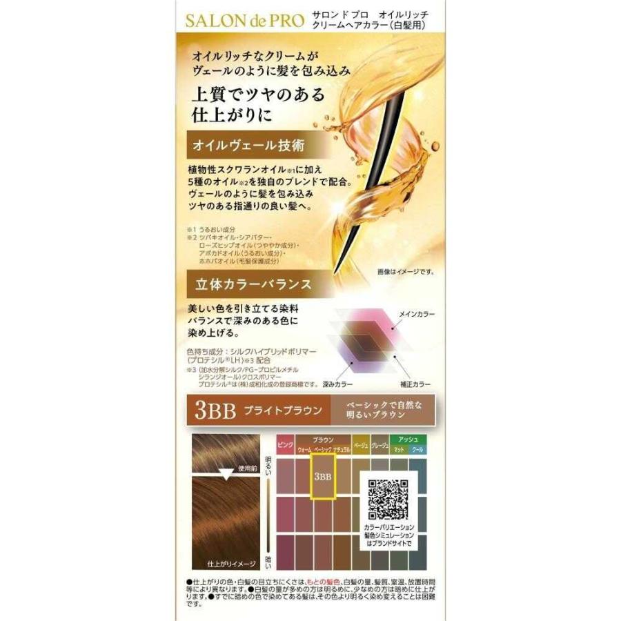 医薬部外品】サロンドプロ オイルリッチクリームヘアカラー（白髪用