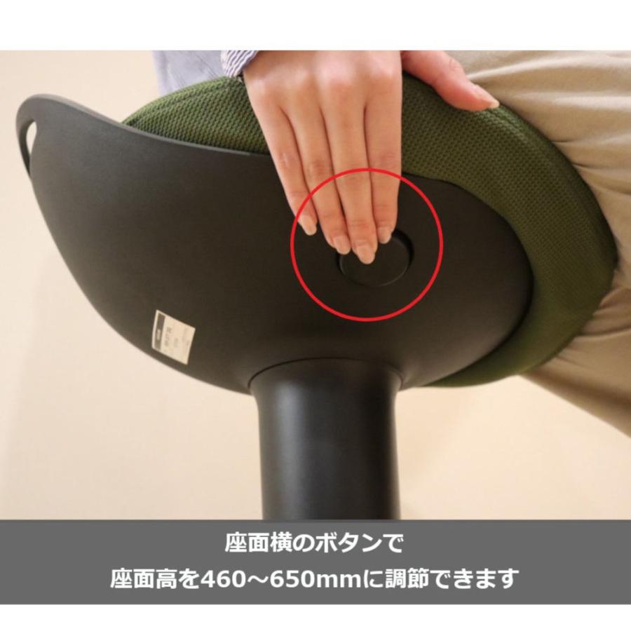ポイント10倍】スツール ベージュ ファブリック 座面スイング 座面昇降