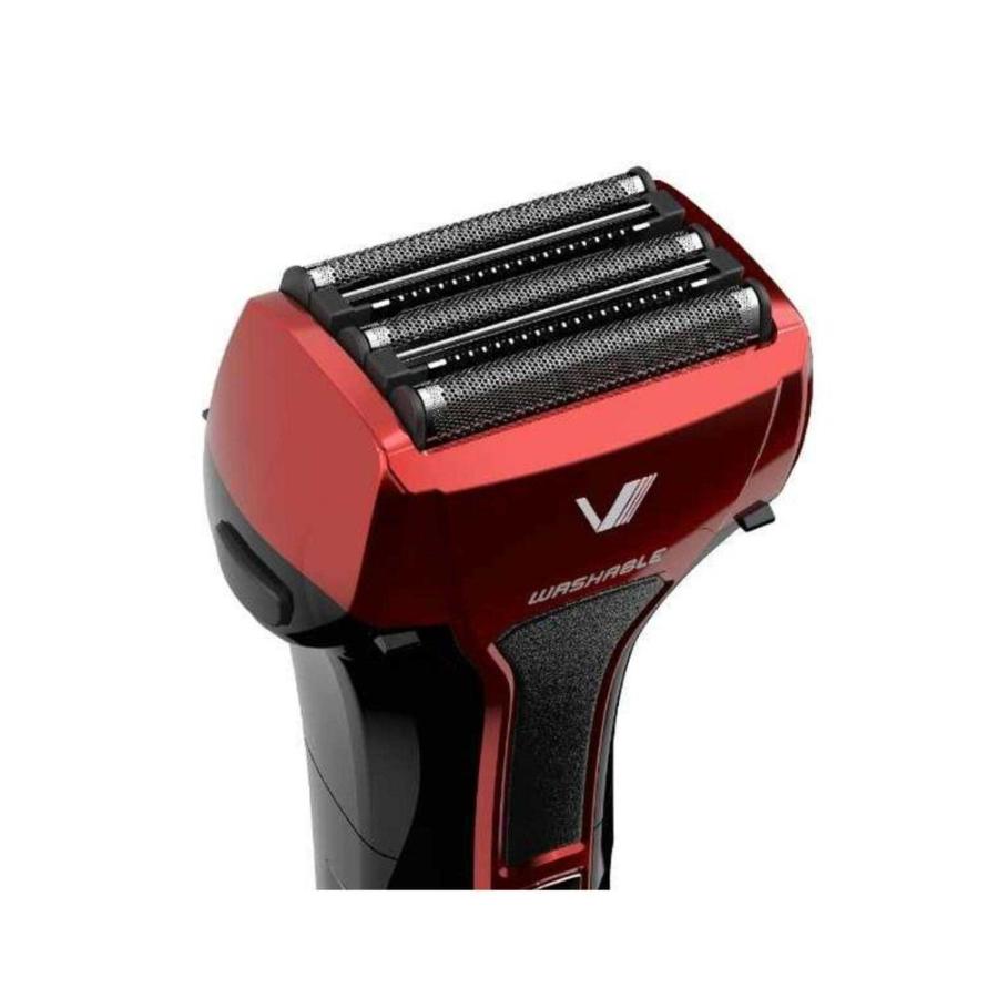 マクセル 往復式シェーバー 5枚刃 USB充電 交流式 本体丸洗い レッド