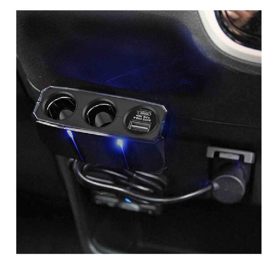 カシムラ 2連セパレートソケットPD30W／リバーシブルUSB自動判定 KX247