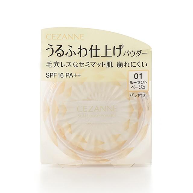 セザンヌ うるふわ仕上げパウダー 01 ルーセントベージュ : サン