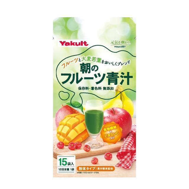 ヤクルトヘルスフーズ ◇ヤクルト朝のフルーツ青汁 7G x15袋【3個