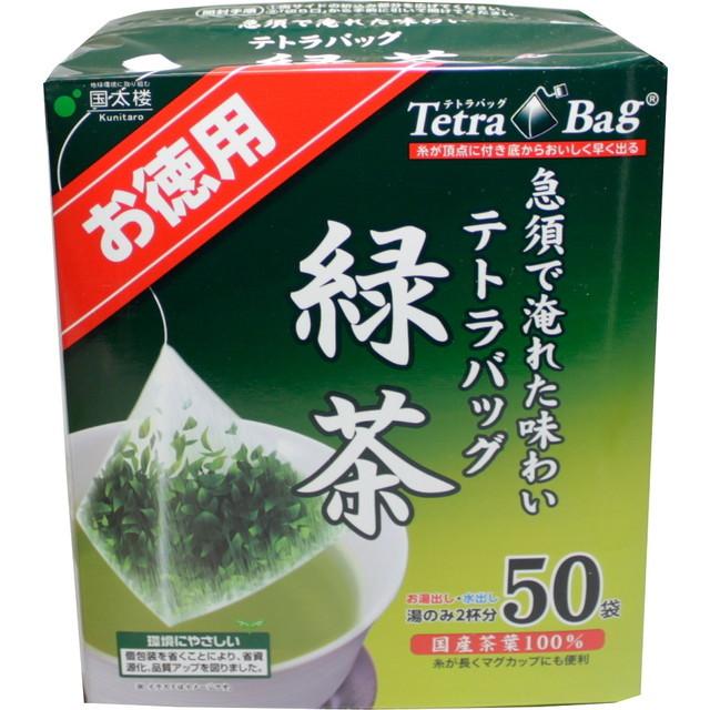 国太楼（Kunitaro） ◇国太楼 お徳用宇治抹茶入り緑茶三角TB 50袋入【6