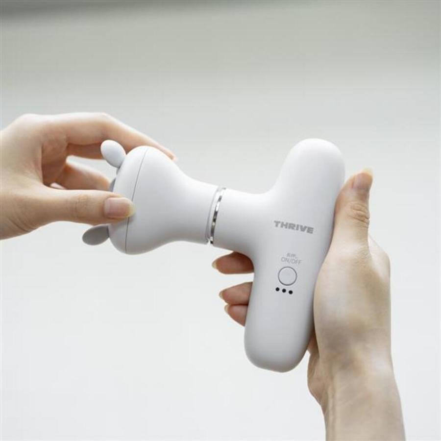THRIVE スリースタイルガン BM-01（WH） 全身セルフケア ホワイト 1台の画像