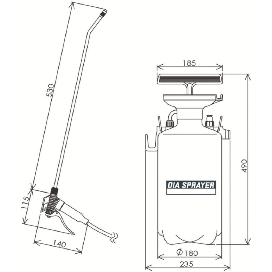 フルプラ プレッシャー式噴霧器 5リッター 剥離剤用 5501 【直送品】 返品・キャンセル・他商品と同時購入は不可_1