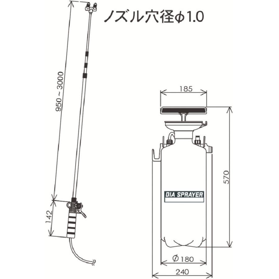 フルプラ ダイヤスプレープレッシャー式噴霧器7L 7760 【直送品】 返品
